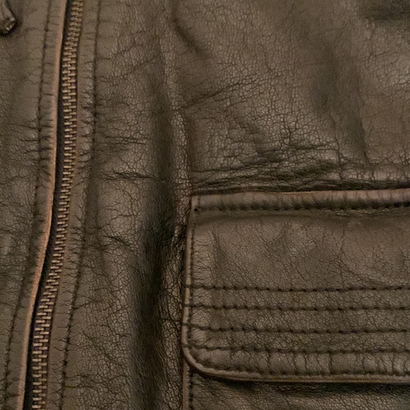 Men’s Danier, black leather jacket with detachable hood, labeled XL - Picture 16 of 16